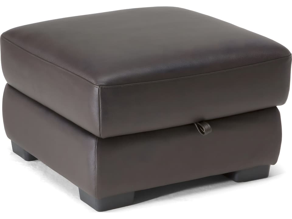 Gaia Storage Ottoman with Piston Mechanism in Upholstered Square Form