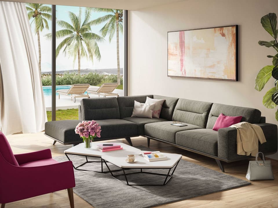 Natuzzi Editions Puzzle Sofa Set | PUZZLELIVSET | LuxeDecor