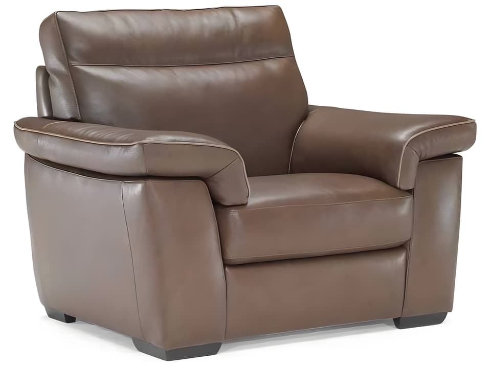 Brivido Leather Power Reclining Accent Chair in Top-Grain Leather