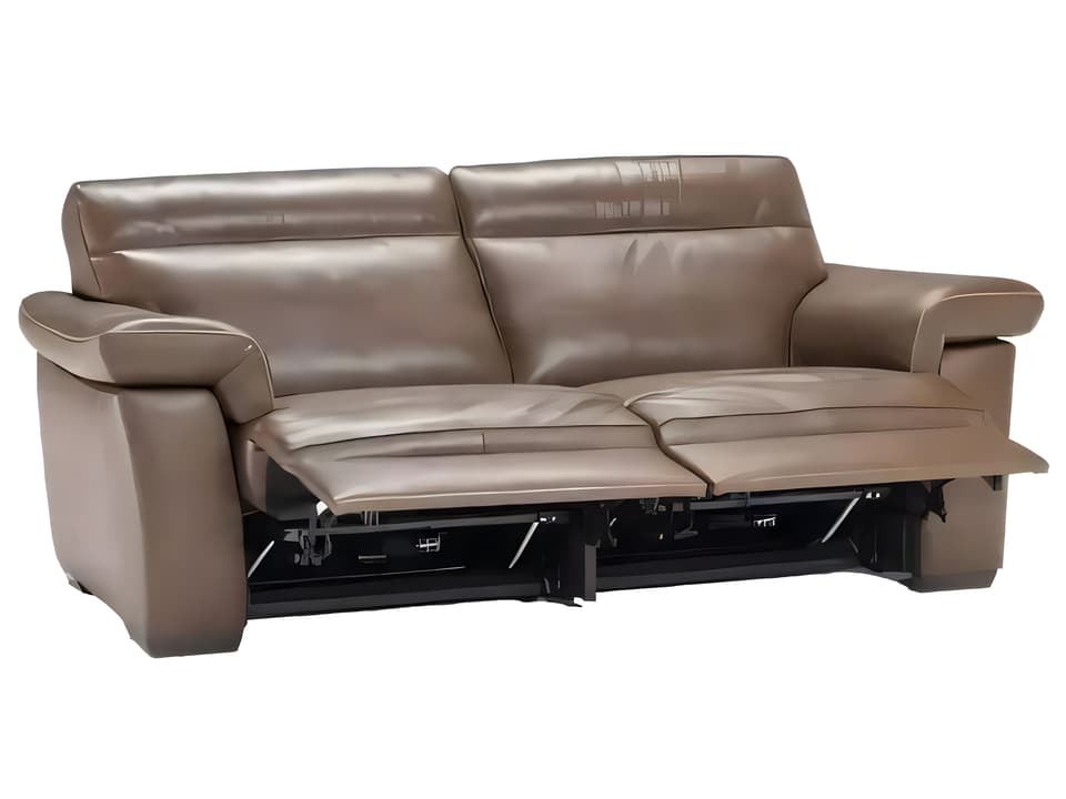 Brivido Double Power Reclining Sofa in Leather or Fabric