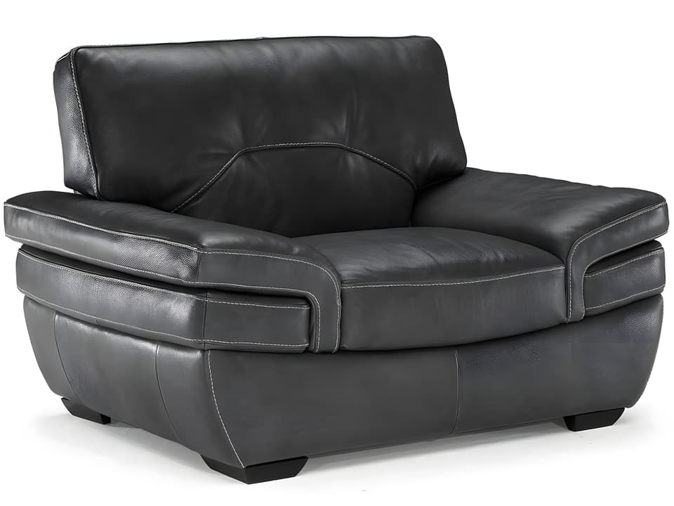Biagio Chair and a Half Modern Leather