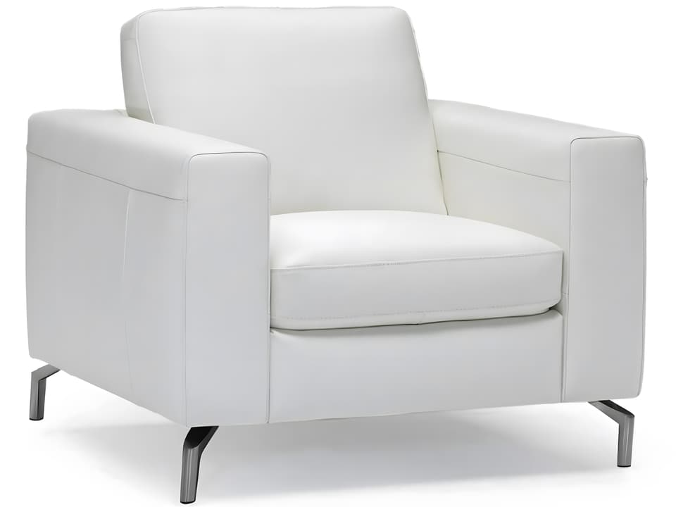 Sollievo Leather Club Chair Modern Accent Chair
