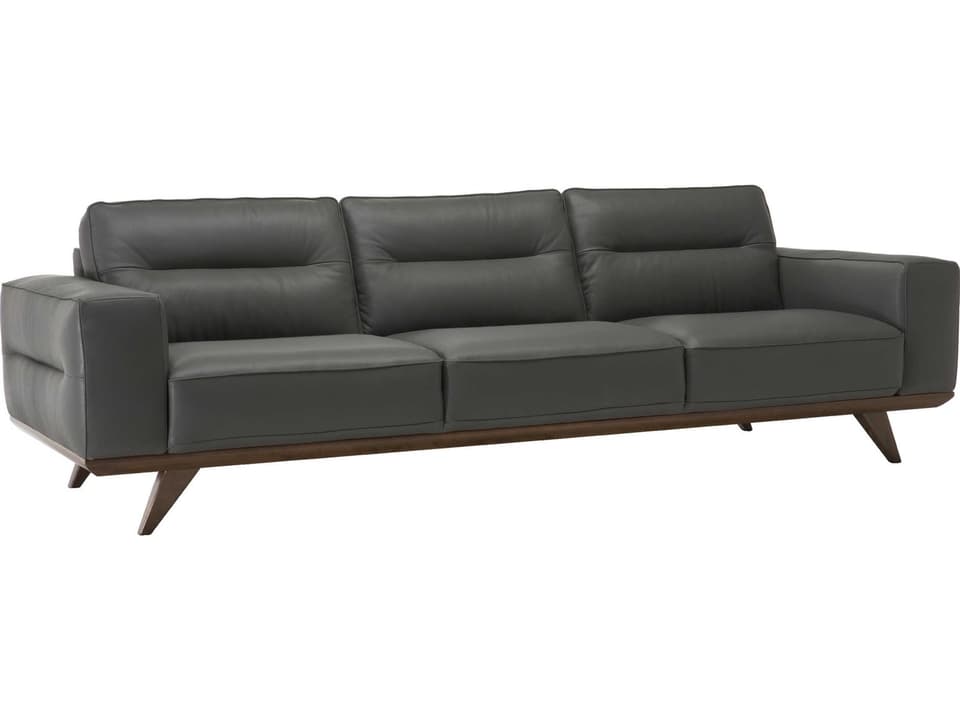 Adrenalina 104 Inch 3 Seat Standard Sofa with Ecoflex Foam and Angled Wood Legs