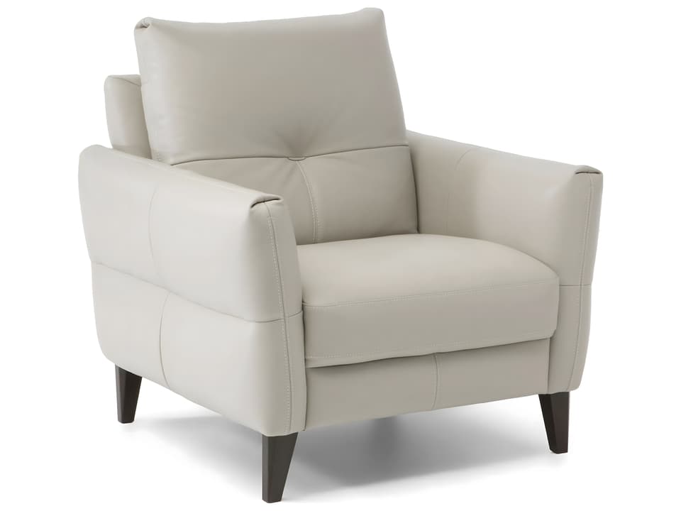 Leale Button Tufted Accent Armchair with Wooden Legs