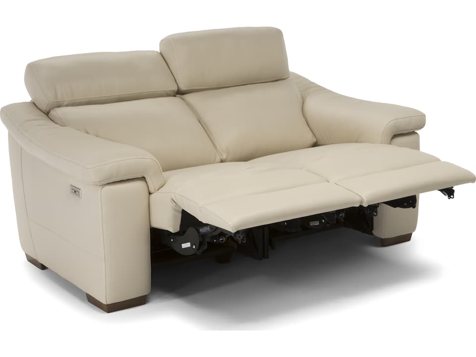 Giulivo Leather Power Reclining Loveseat with Power Headrests and USB Port