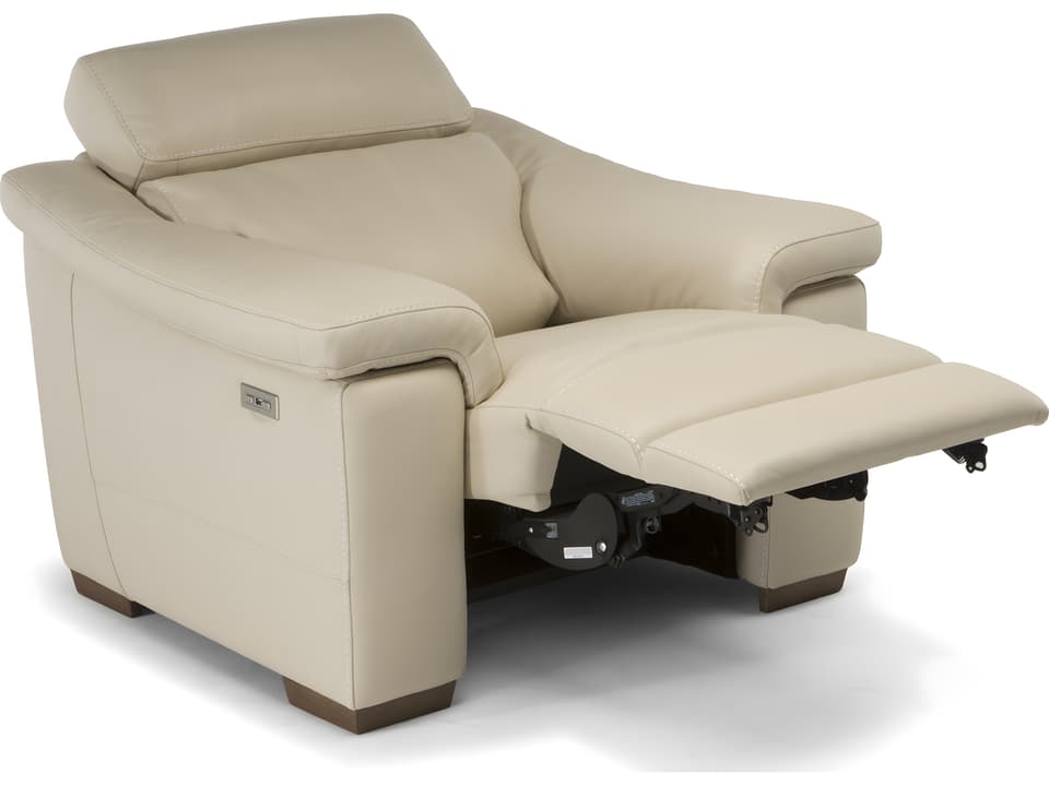 Giulivo Power Reclining Armchair in Italian Leather with Power Headrest