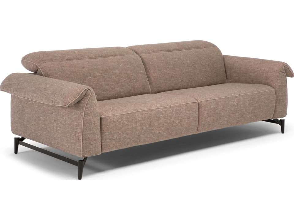 Leggiadro Power Reclining Loveseat and a Half in Matte Black Metal