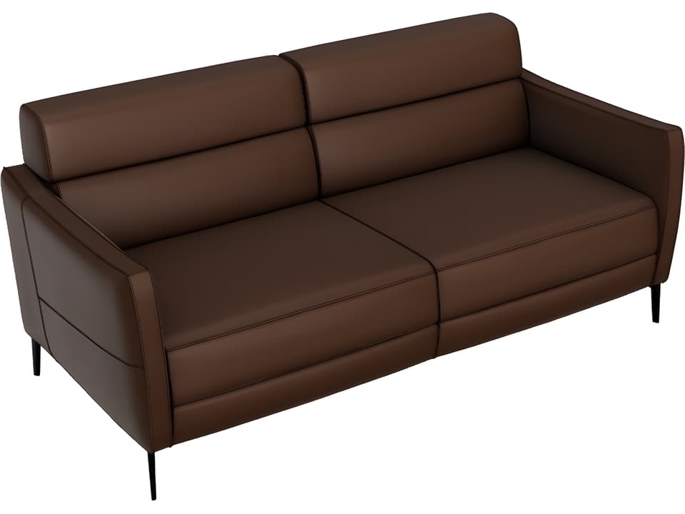 Natuzzi Editions Greg Power Reclining Sofa — Leather 3-Seat with