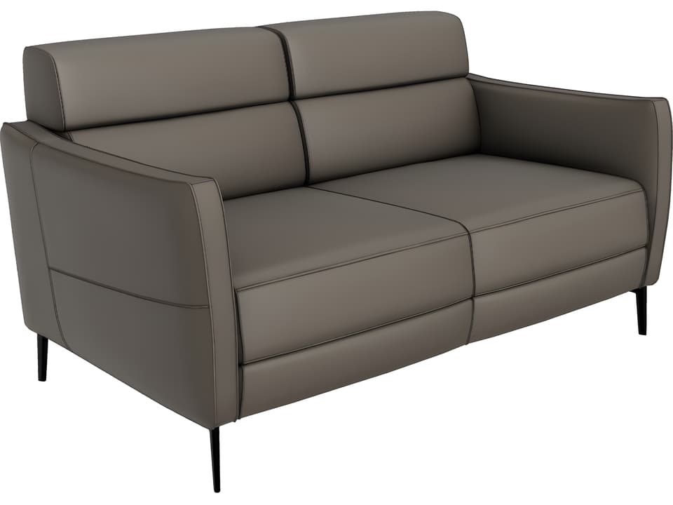 Greg Power Reclining Loveseat in Leather with Adjustable Headrests and Zerowall System