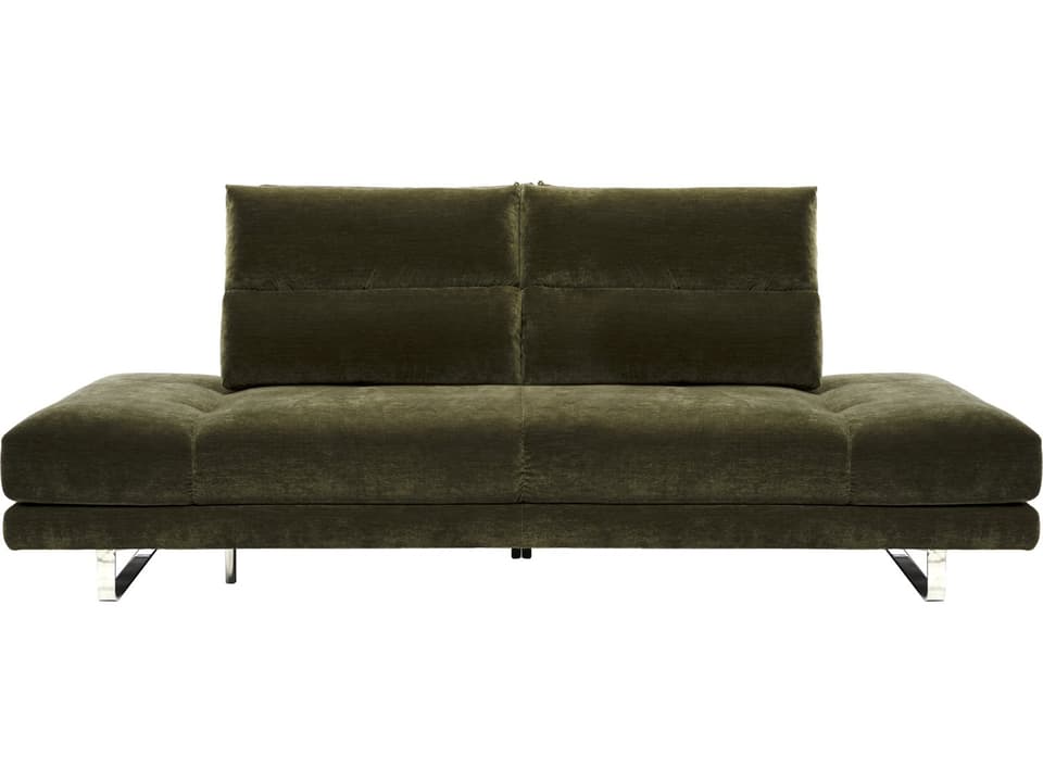 Roma Loveseat and a Half with Adjustable Back and Metal Legs