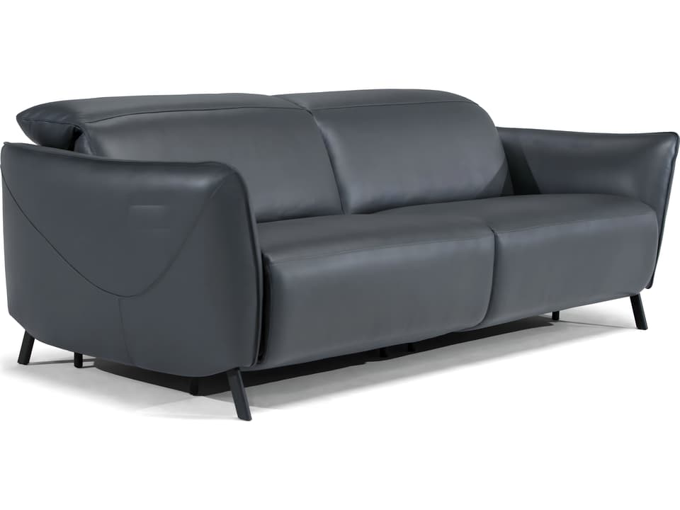 Lima Modular Standard Sofa with Power Recline Adjustable Headrest and USB in Matte Black