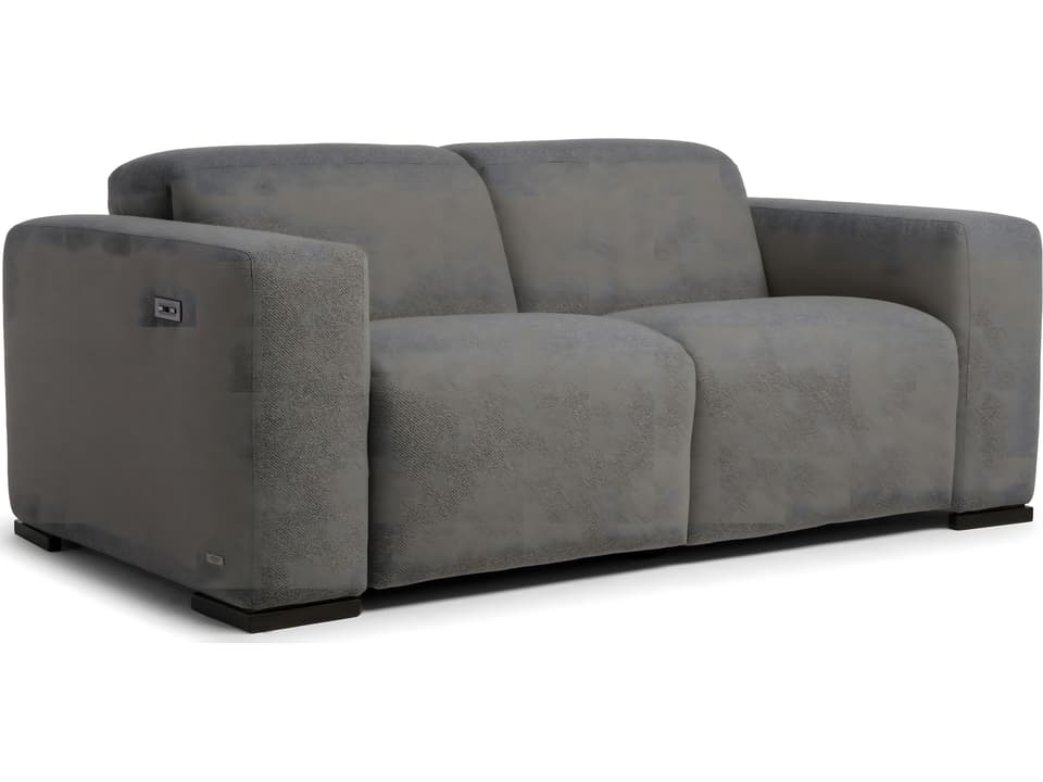 Oxford Power Reclining Loveseat in Hardwood with Dual Motion and USB Port