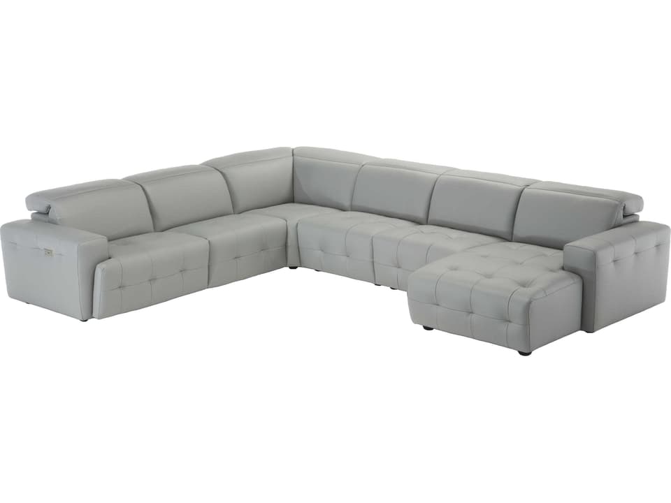 イタリアンモダンプ-クレソフア 954 Contemporary White Italian Leather Sectional Sofa