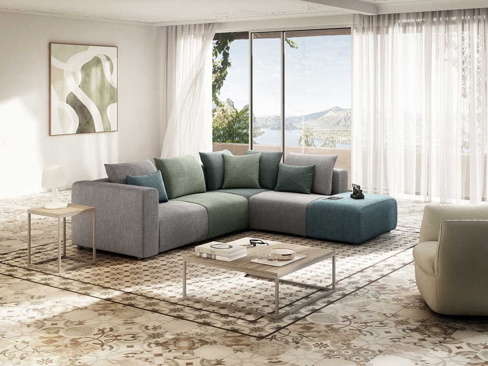 Natuzzi Editions Puzzle Sofa Set | PUZZLELIVSET | LuxeDecor