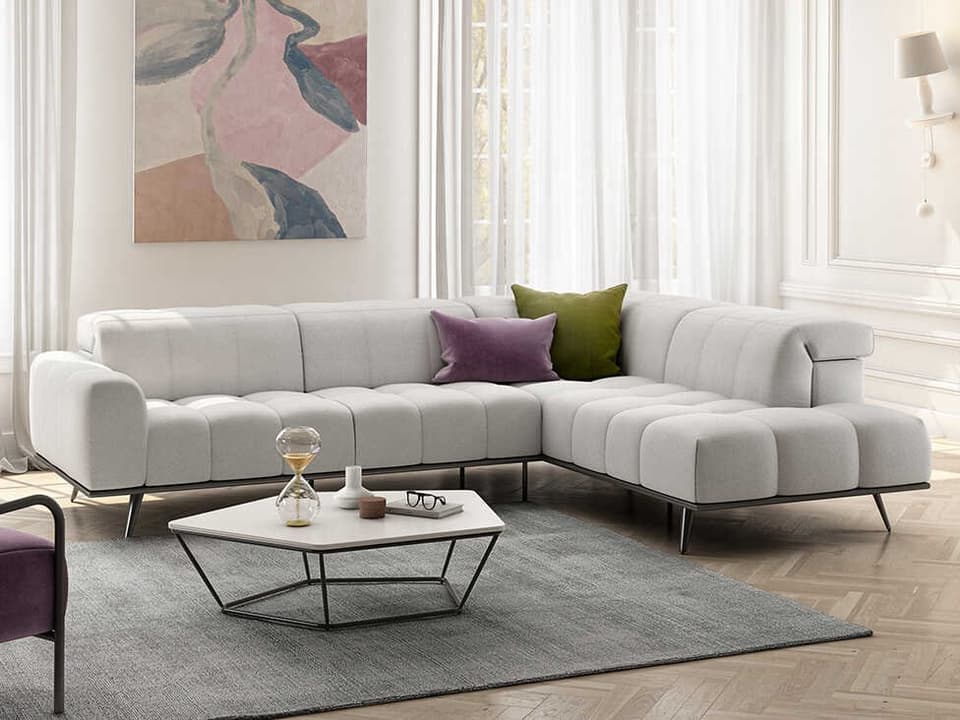 Natuzzi Editions Adrenalina Leather Sectional Sofa