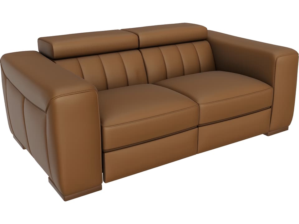 Forza 2-Seat Sofa in Configurable Upholstery with Adjustable Headrests