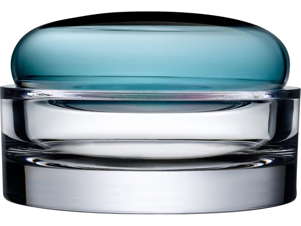 Ecrin Wide Lidded Container in Petroleum Green