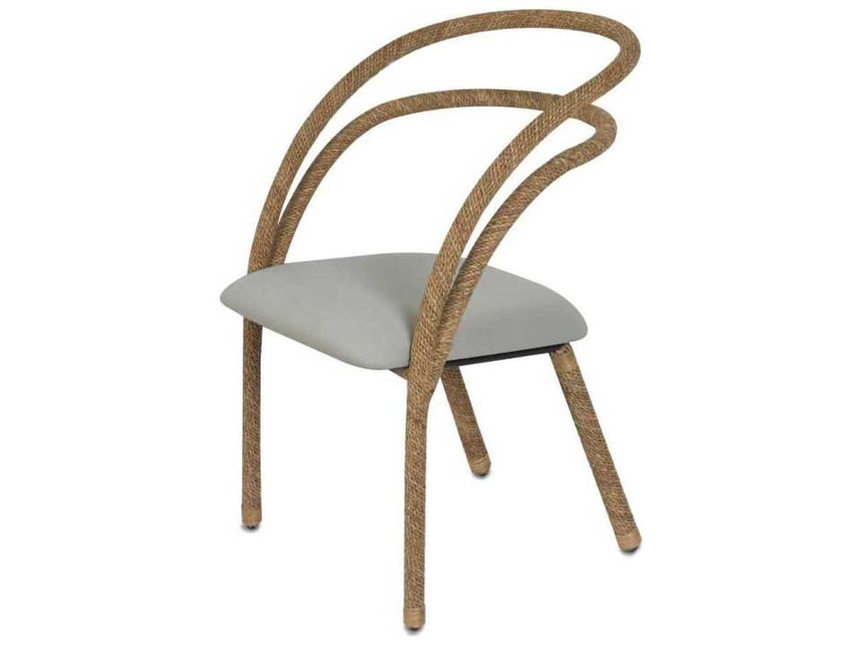 Ply Wood Beige Upholstered Side Dining Chair