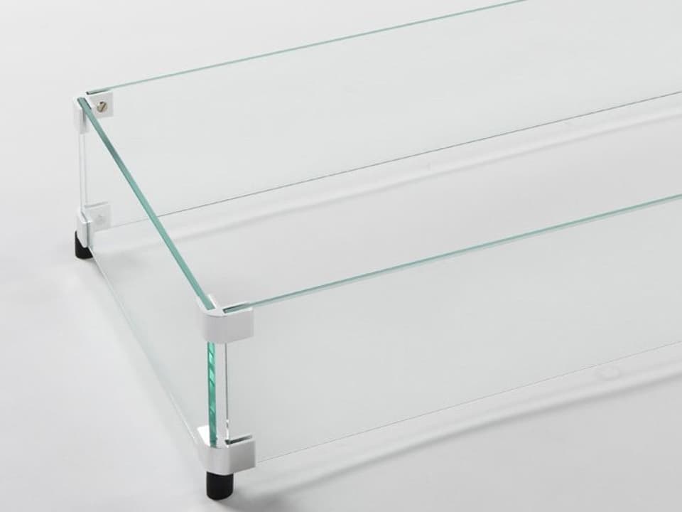 122-Inch Rectangular Tempered Glass Wind Guard