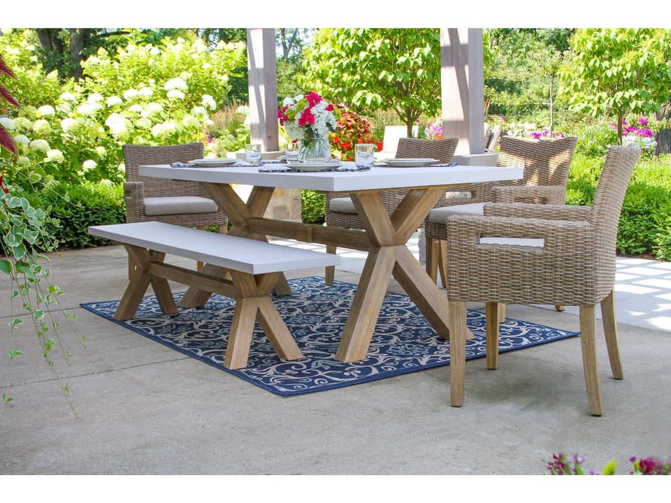 Antique Wash Patio Dining Set