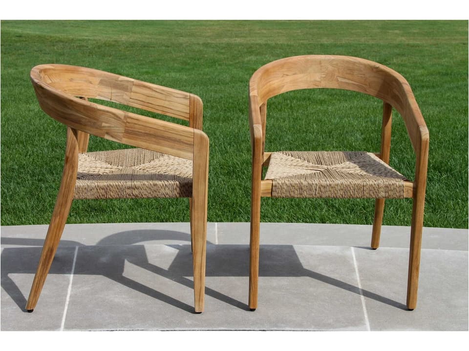 Colette Wood Wicker Dining Chair (Price Includes 2)