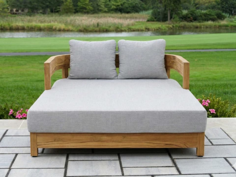 Teak Cushion Lounge Bed