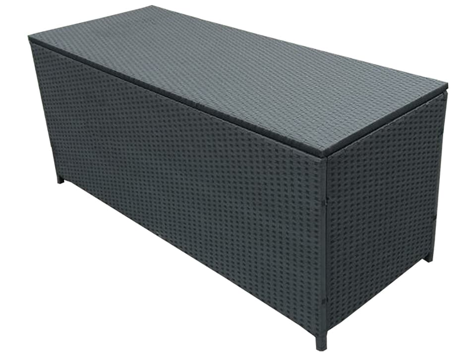 Black Wicker Storage Box Bin 113 Gallon