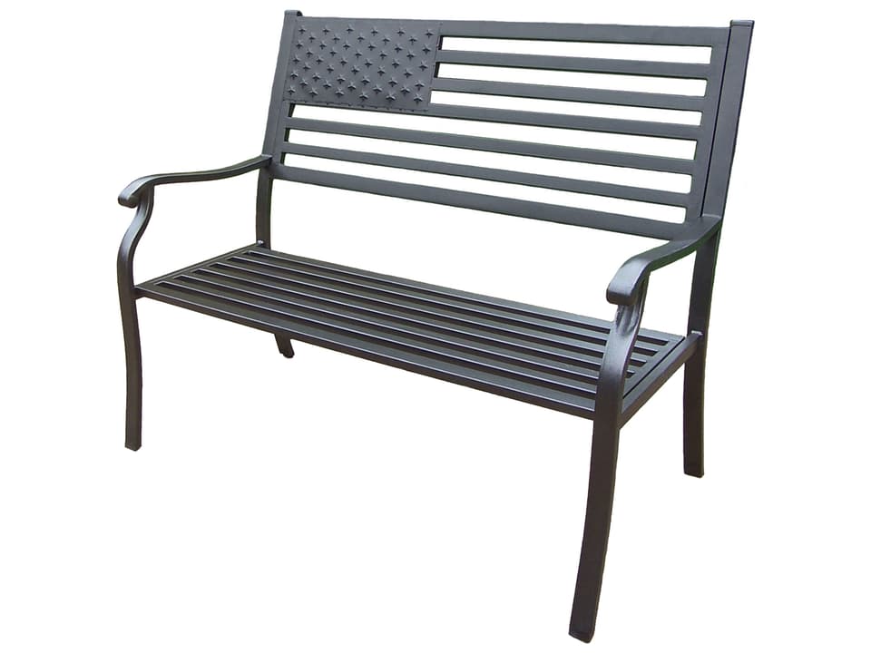 American Eagle 2-Seat Outdoor Bench in Hammer Tone Bronze Iron
