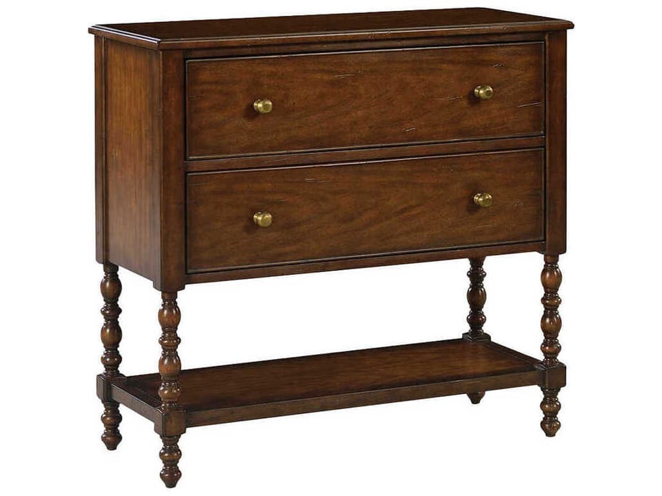 Mesa Country Brown Acacia Wood Accent Chest with Two Drawers