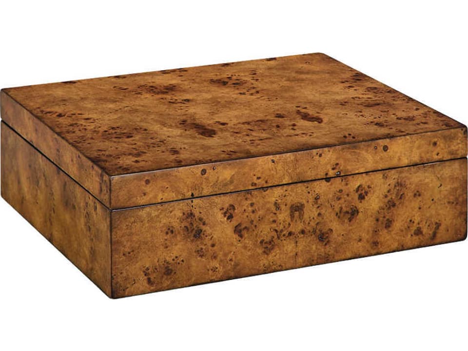 Large Burl Box in Rustic Burl with Removable Lid