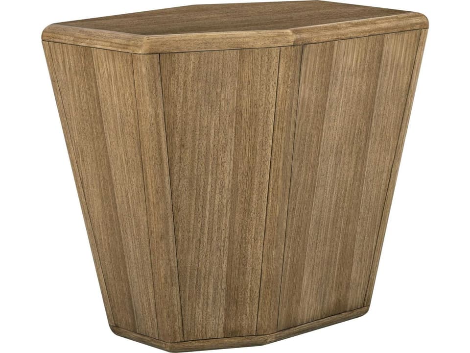 Cibolo Hexagon Wood End Table in Tawny