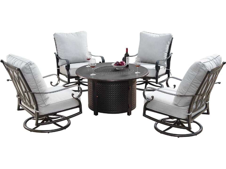 Matera 5-Piece 44-Inch Round Fire Pit Set