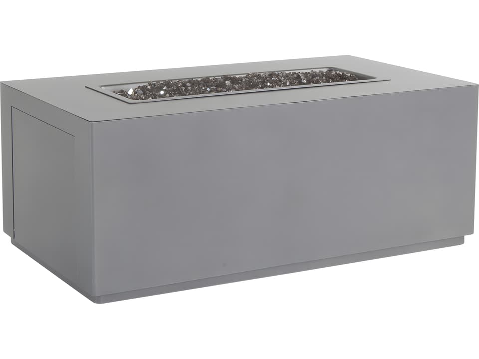 Forma Cast Aluminum Rectangular Occasional Height Fire Pit Table