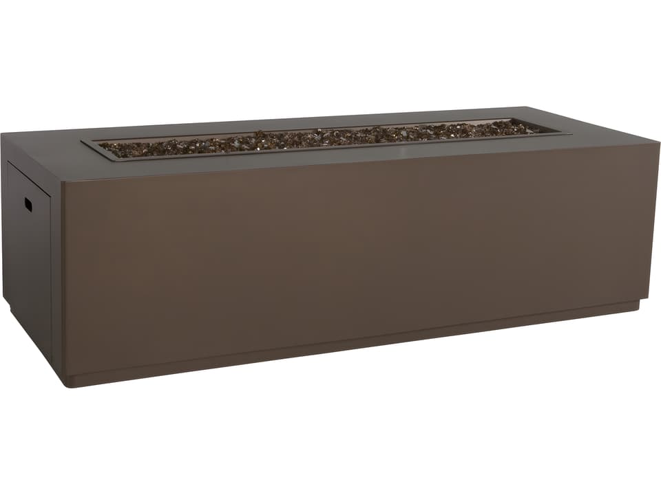 Forma 65-Inch x 25-Inch Rectangular Occasional Height Fire Pit Table