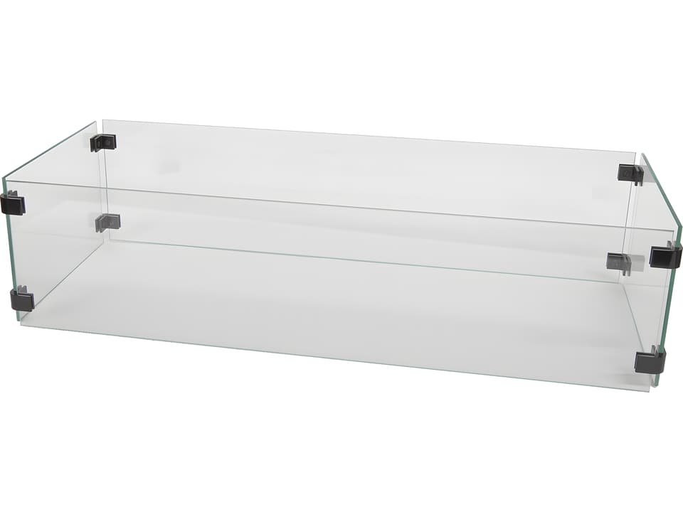 Casual Fireside Rectangular Glass Guard