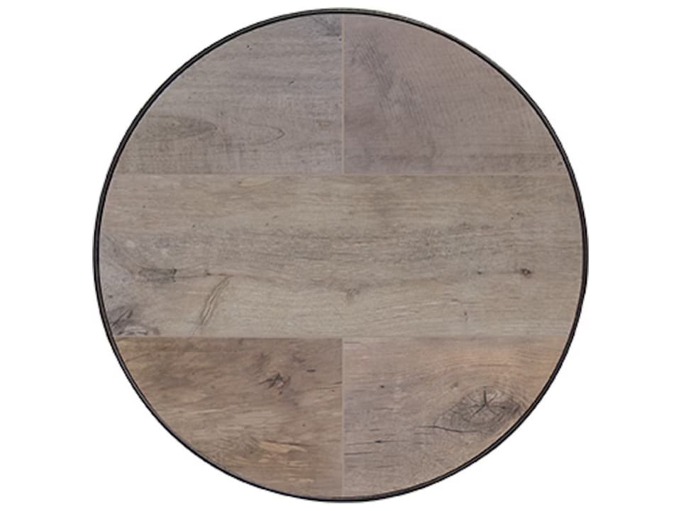 Dakota 24-Inch Round Porcelain Table Top with Aluminum Rim