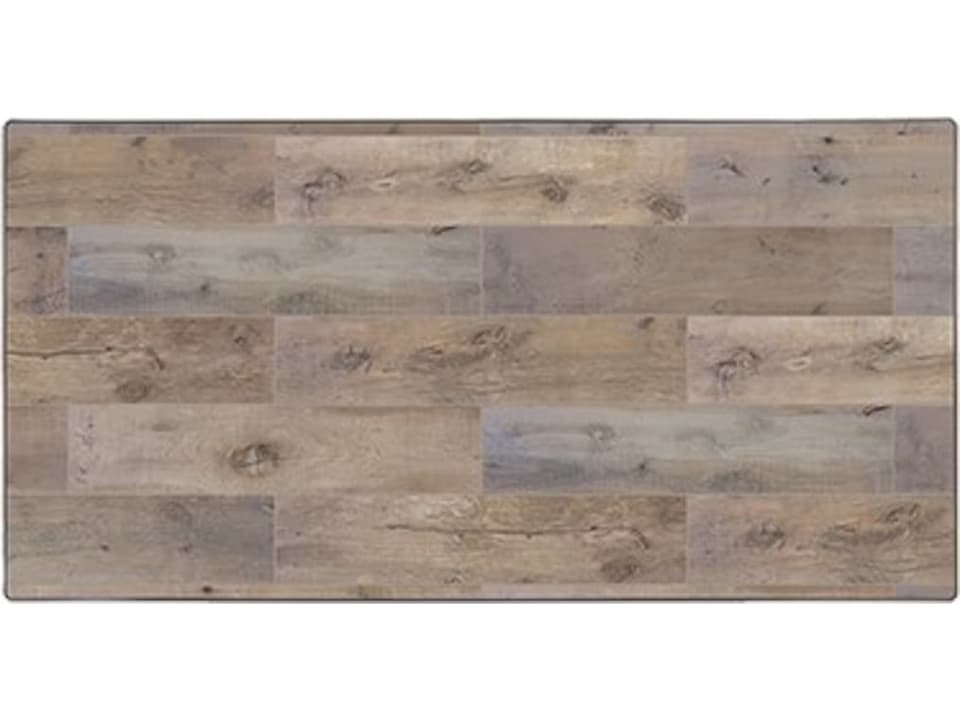 Dakota 42x84 Inch Porcelain Rectangular Table Top with Aluminum Rim