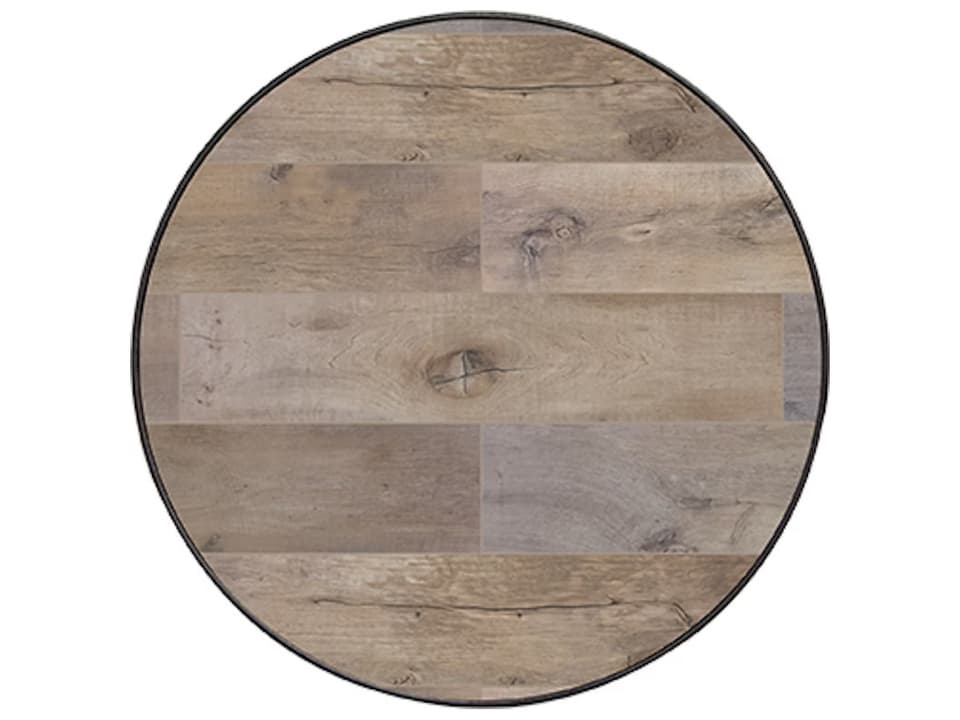 Dakota 42-Inch Round Porcelain Table Top with Aluminum Rim
