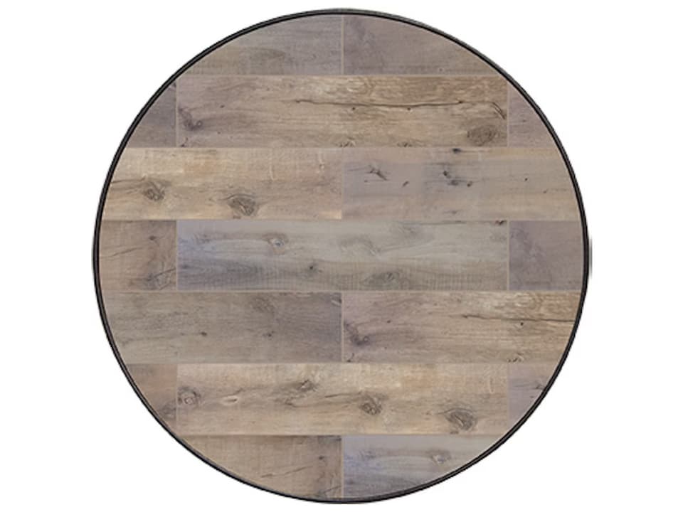 Dakota 54 Inch Round Porcelain Table Top with Aluminum Rim