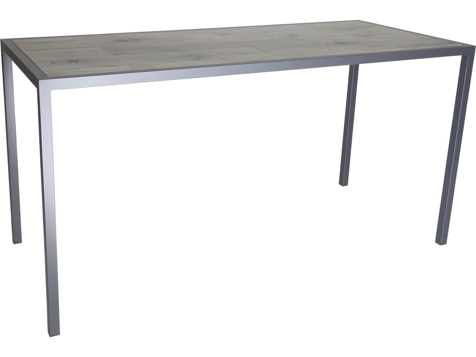 Quadra Wrought Iron Rectangular Counter Table with Porcelain Tile Top
