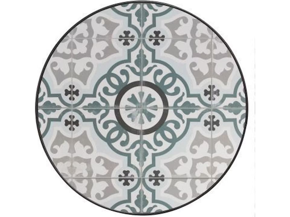 Valencia 24-Inch Round Porcelain Table Top with Aluminum Rim