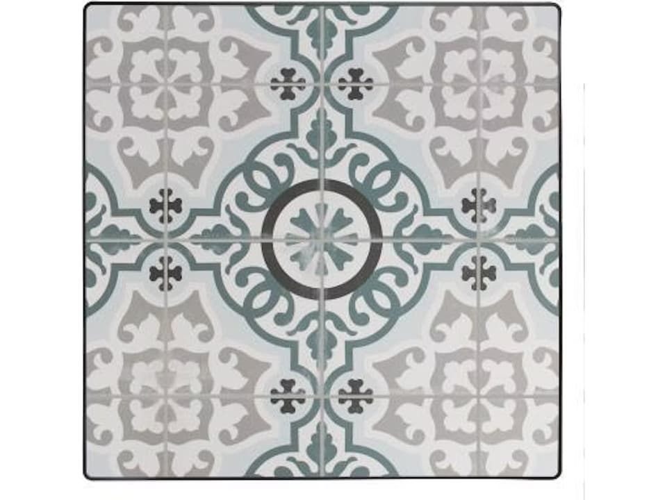 Valencia 24 Inch Square Porcelain Table Top with Aluminum Rim