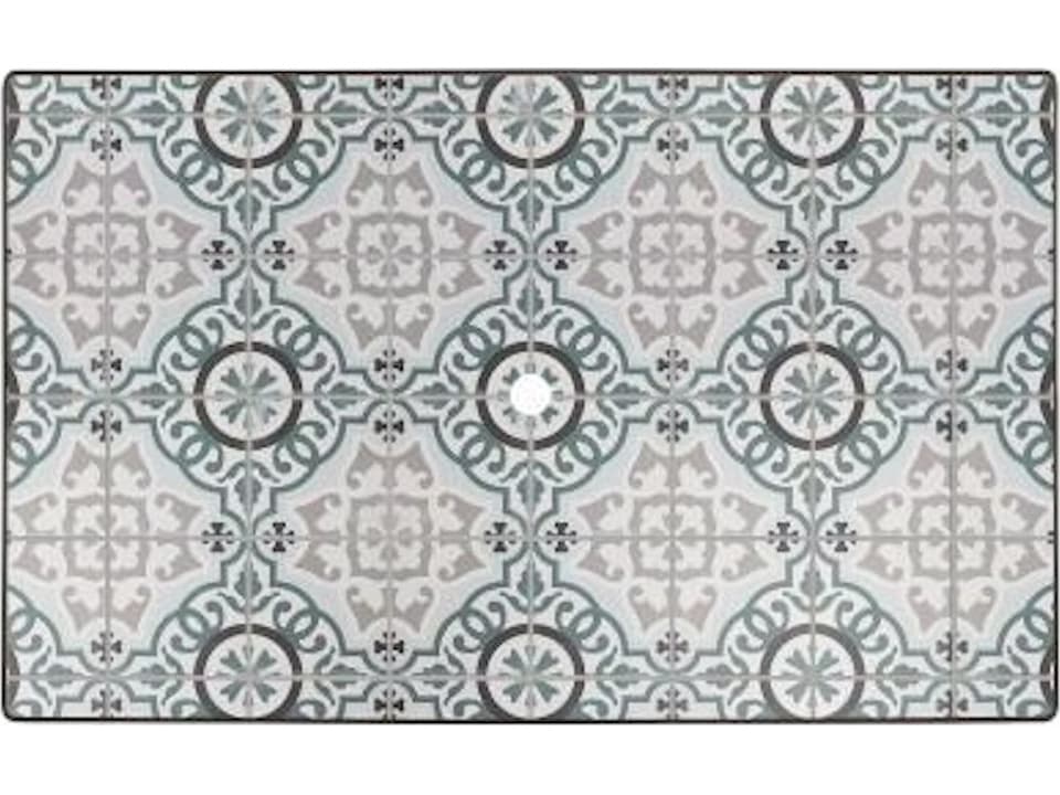 Valencia 36x58 Inch Porcelain Table Top with Aluminum Rim and Umbrella Hole