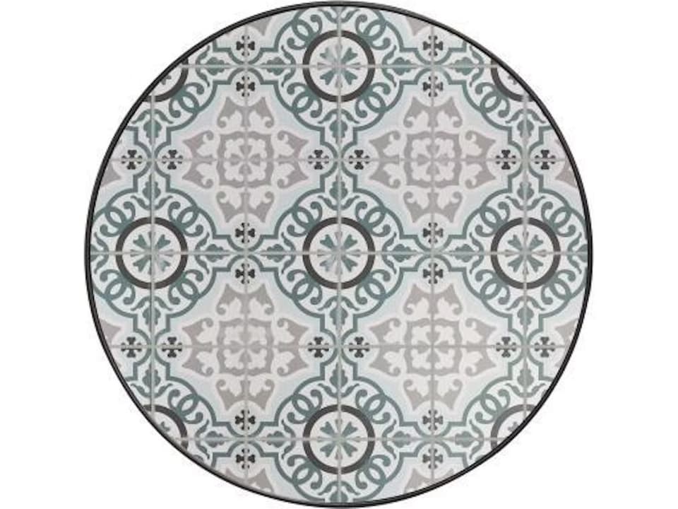 Valencia 42-Inch Round Porcelain Table Top with Aluminum Rim