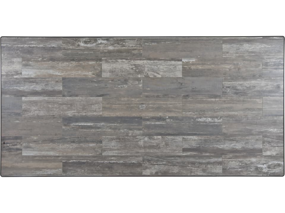 Reclaimed 84x42 Rectangle Porcelain Table Top with Umbrella Hole