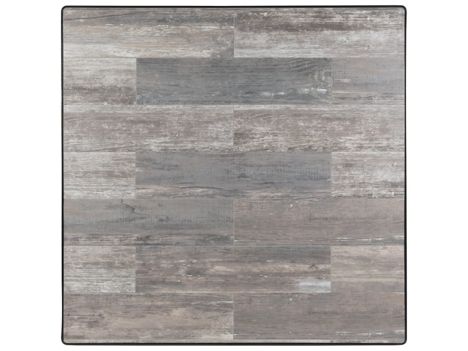 Reclaimed Porcelain 42-Inch Square Table Top No Umbrella Hole