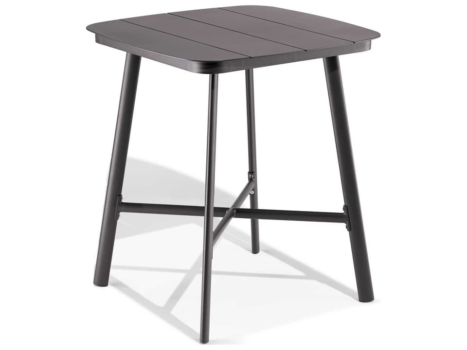 Eiland 36-Inch Square Aluminum Bar Table in Carbon