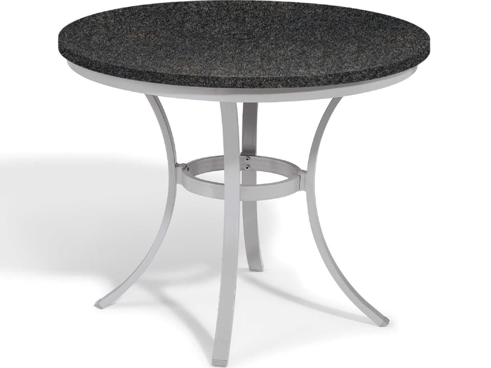 Travira Round Bistro Table with Aluminum Frame and Tekwood Top