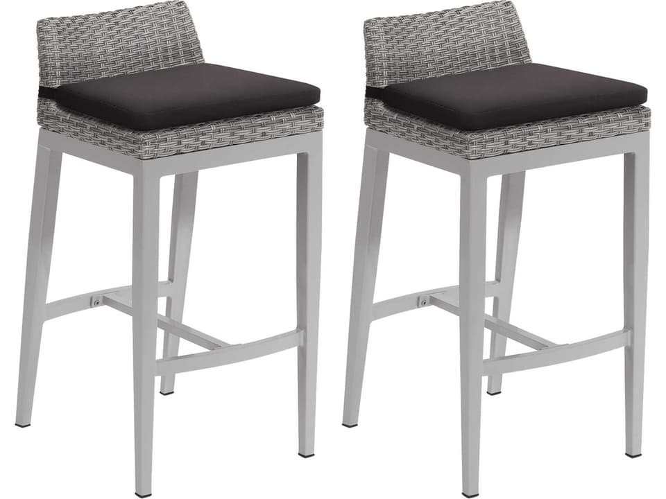 Argento Outdoor Bar Stool Set of 2 with Cushions
