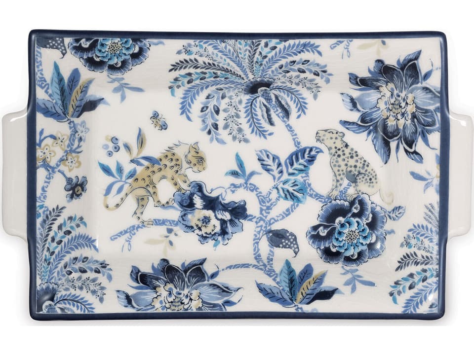 Braganza Porcelain Decorative Tray in Blue and White